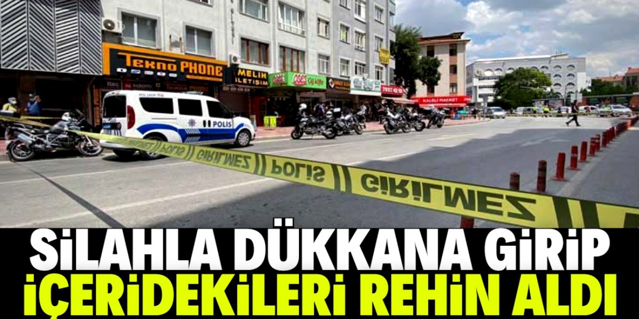 Konya'da bir vatandaş silahla dükkana girip içeridekileri rehin aldı