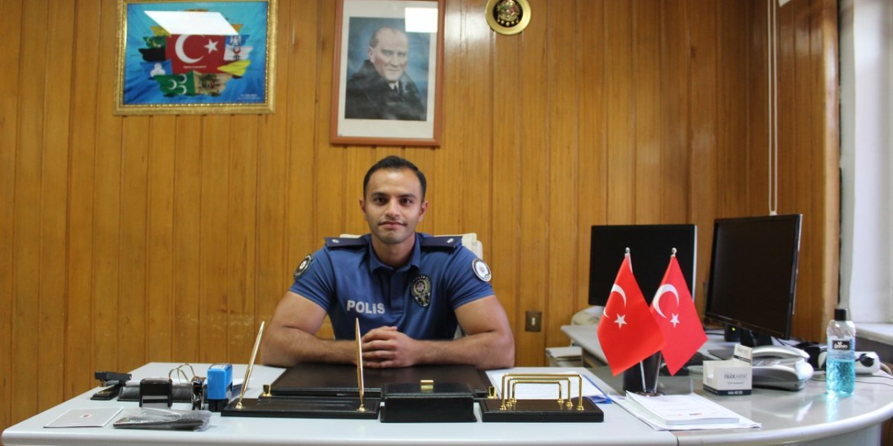 Yeni atanan Yunak Polis Merkezi Amiri Elmas görevine başladı