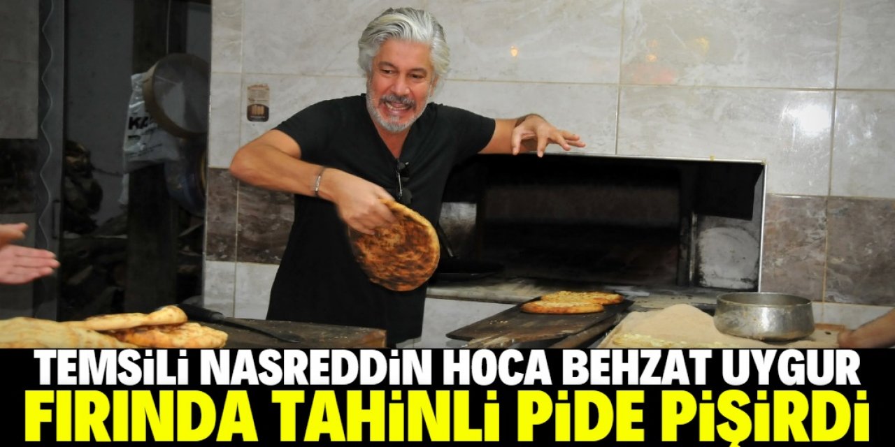 Temsili Nasreddin Hoca Behzat Uygur, fırında tahinli pide pişirdi