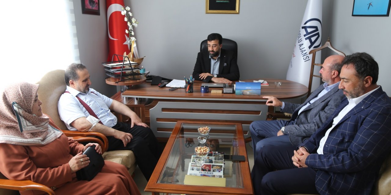 AA Konya Bölge Müdürü Yerlikaya'ya "hayırlı olsun" ziyareti