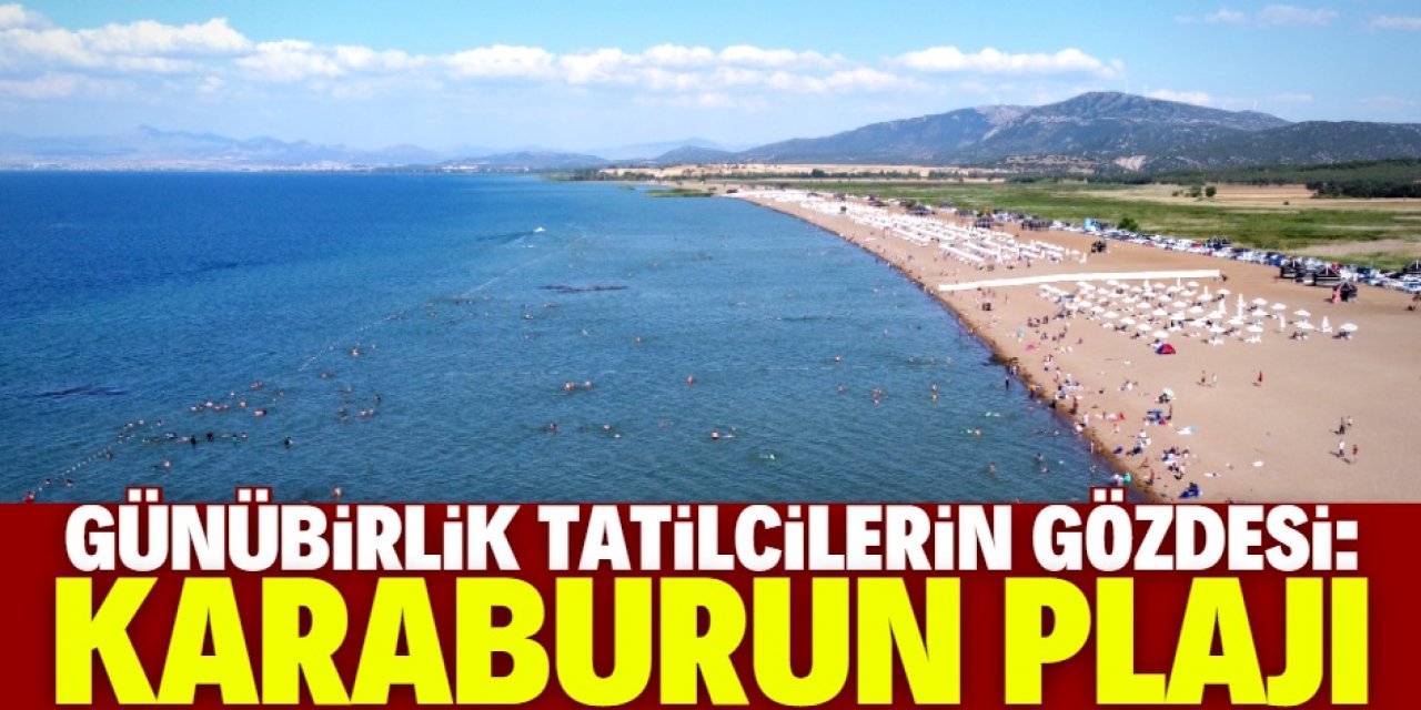 Konya'nın "denizi" Karaburun Plajı'nda tatilci yoğunluğu