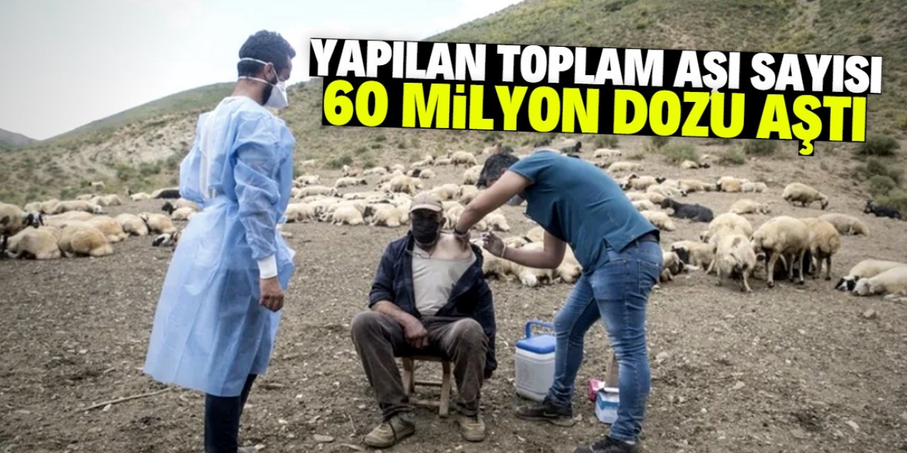 Türkiye'de yapılan toplam aşı sayısı 60 milyonu aştı