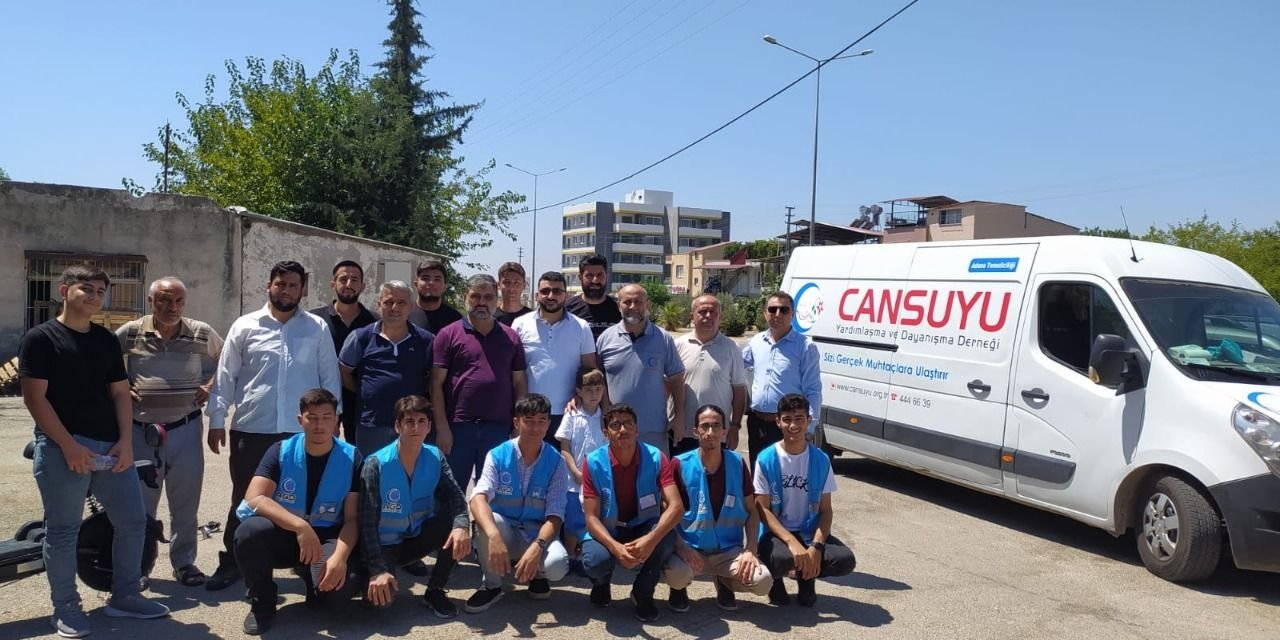 Cansuyu Kozan’da yaraları sarıyor