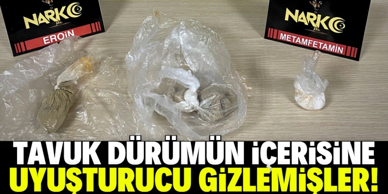 Konya'da tavuk dürüm içerisine gizlenmiş uyuşturucu ele geçirildi
