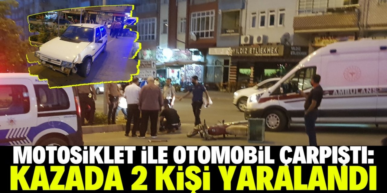 Konya'da motosiklet ile otomobil çarpıştı: 2 yaralı