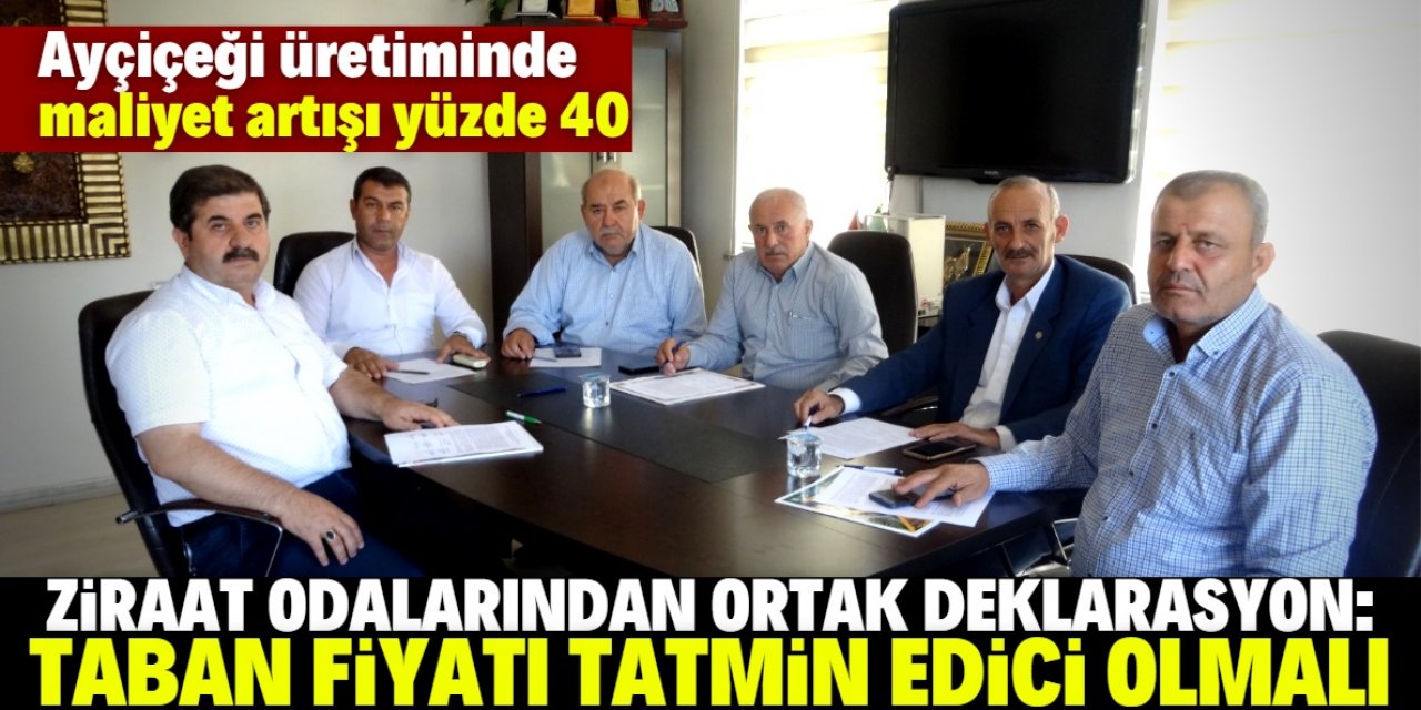 "Ayçiçeği taban fiyatı tatmin edici olmalı"