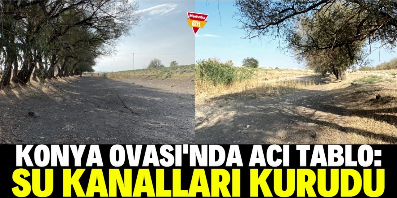 Konya'da su kanalları kurudu