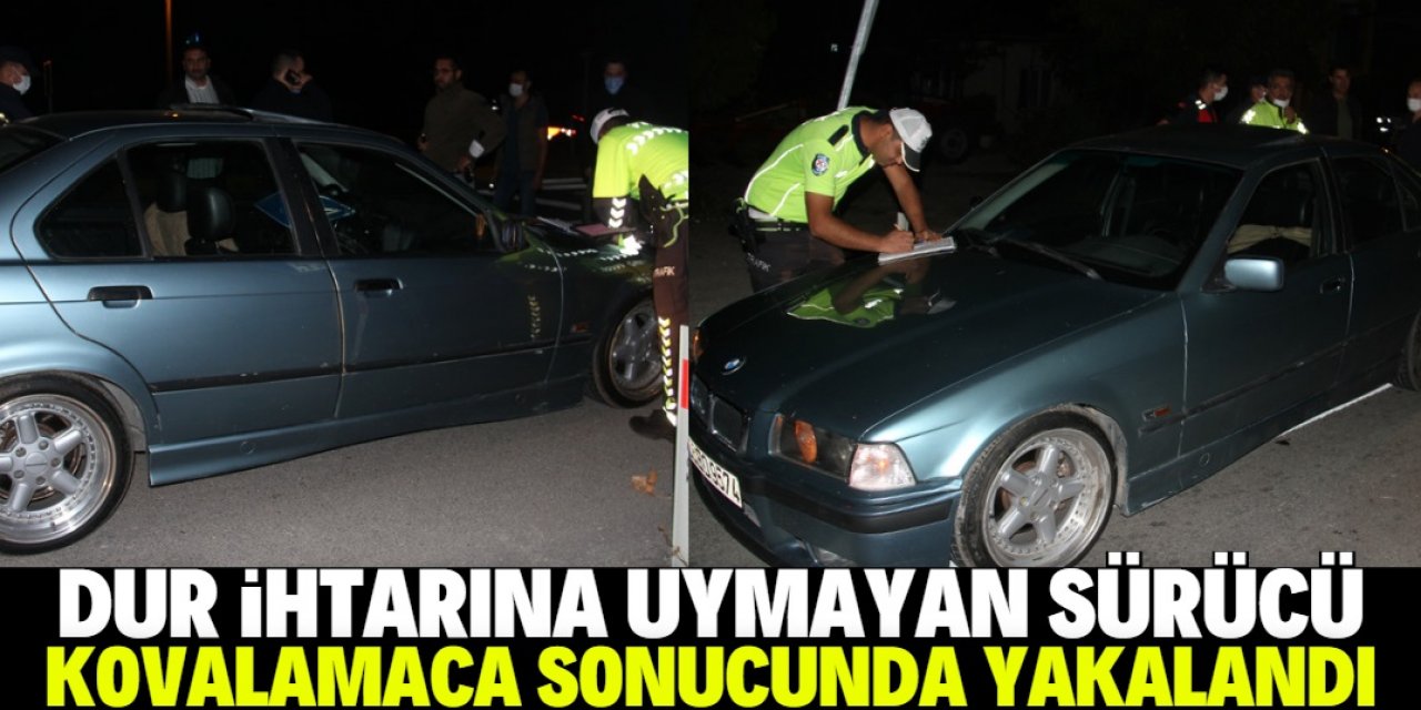 Konya'da "dur" ihtarına uymayan sürücü 60 kilometrelik kovalamaca sonunda yakalandı