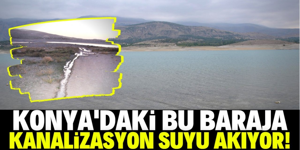 Kanalizasyon suları Konya'daki baraja akıyor