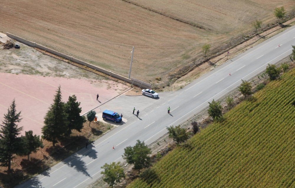 Konya'da jandarmadan havadan trafik denetimi!