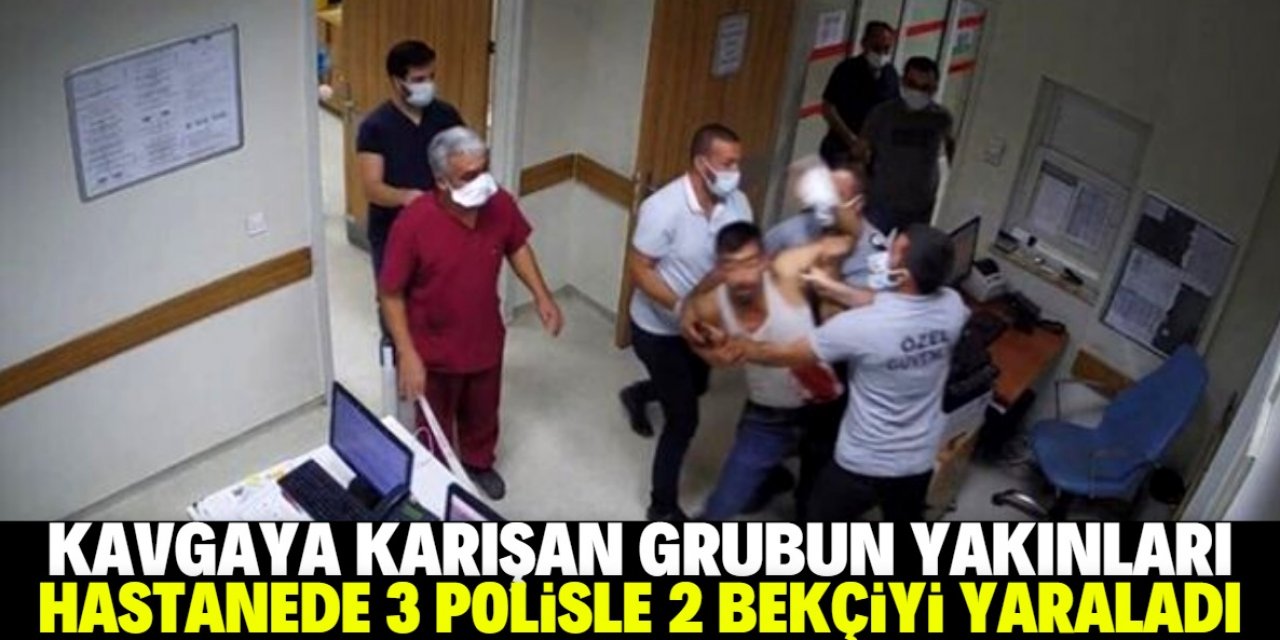 Konya'da kavgaya karışan grubun yakınları hastanede 3 polisle 2 bekçiyi yaraladı