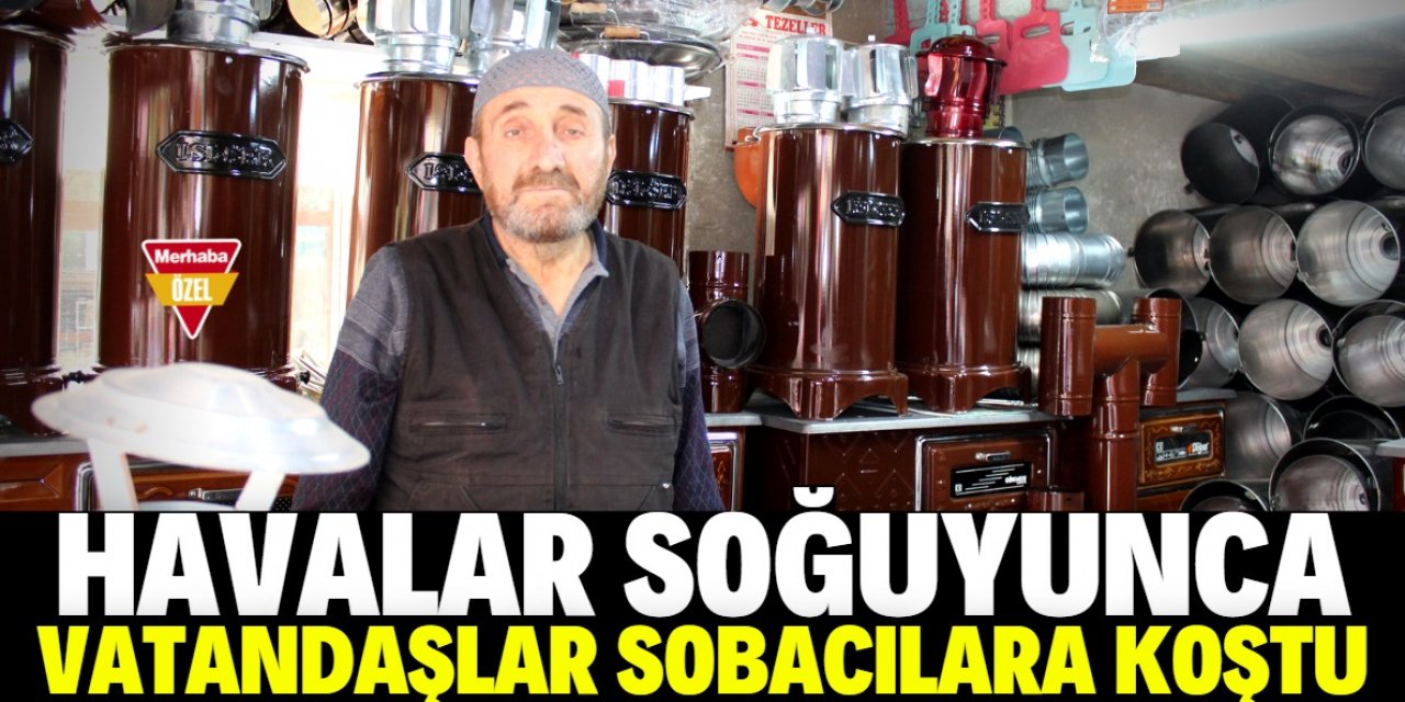 Hava soğudu soba satışı arttı