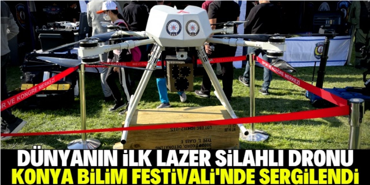 Dünyanın ilk lazer silahlı dronu "Eren" festivalde ilgi gördü
