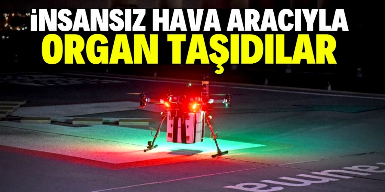 Nakil için ilk kez drone ile akciğer taşındı