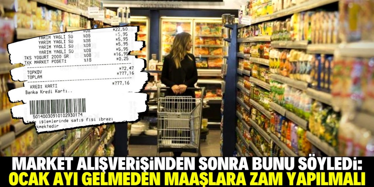 Erdoğan'ın uygun dediği markette temel gıda alışverişi 777 lira tuttu