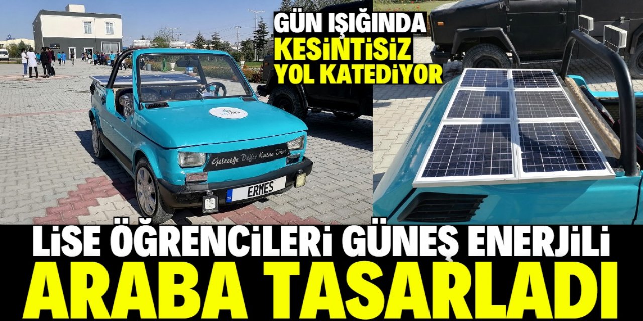 Konya'da lise öğrencileri güneş enerjili araç tasarladı