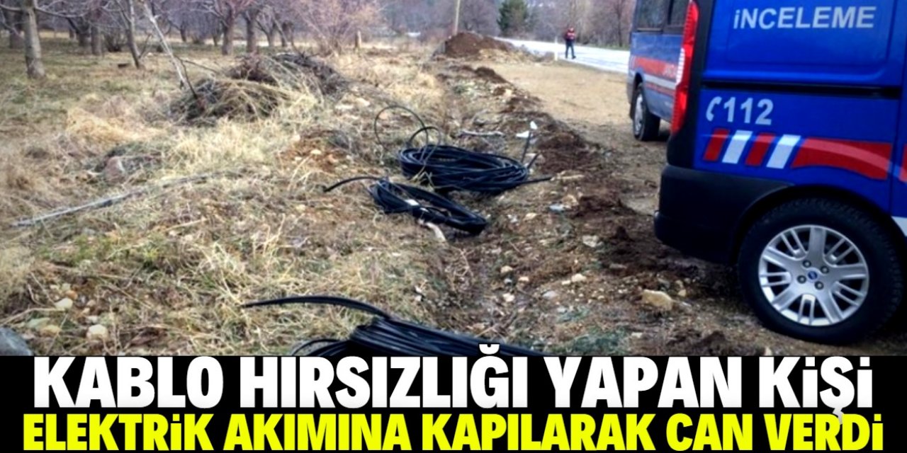 Konya'da kablo hırsızlığı yapan kişi elektrik akımına kapılarak hayatını kaybetti