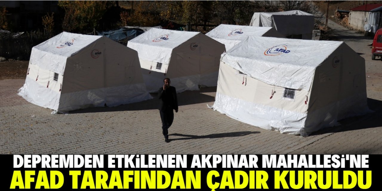 AFAD, Konya'daki depremden etkilenen mahalleye çadır kurdu