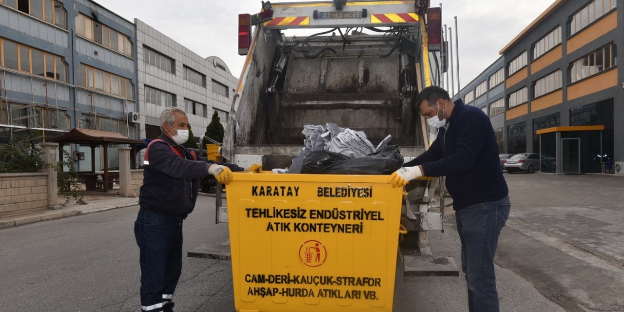 Sanayilerdeki endüstriyel atıklar toplanıyor