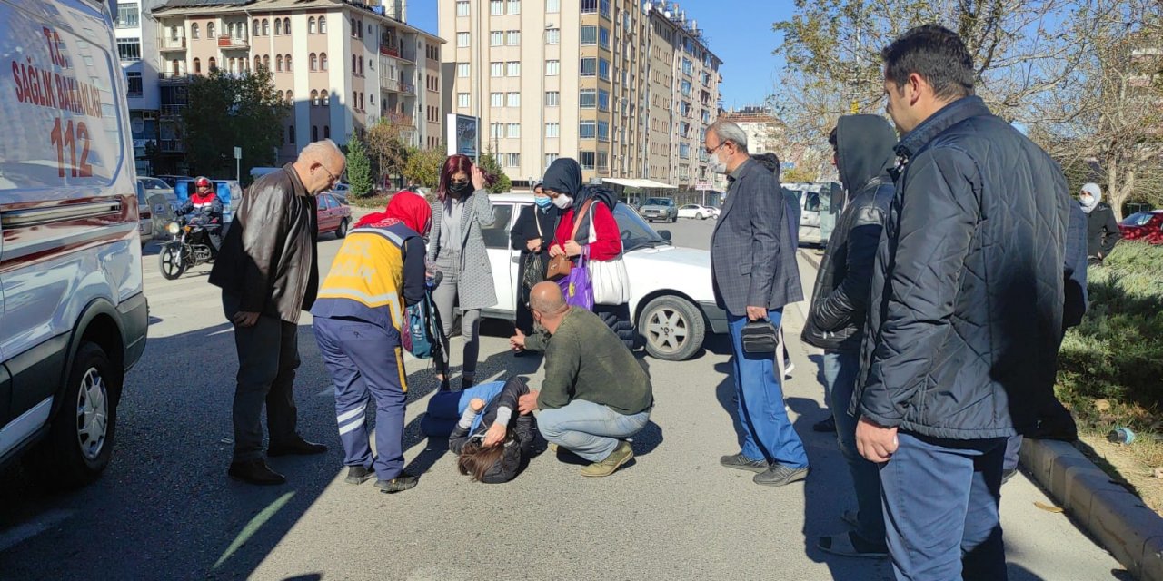 Seydişehir'de otomobilin çarptığı öğrenci yaralandı
