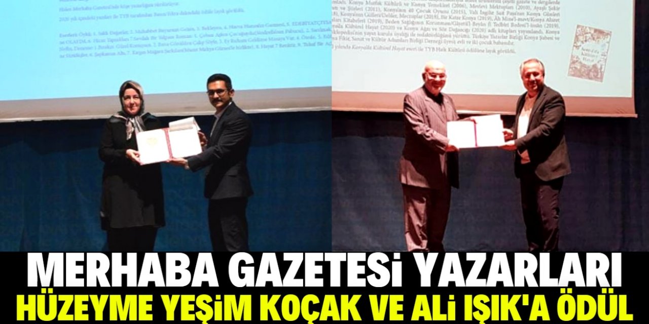 Hüzeyme Yeşim Koçak ve Ali Işık'a ödül