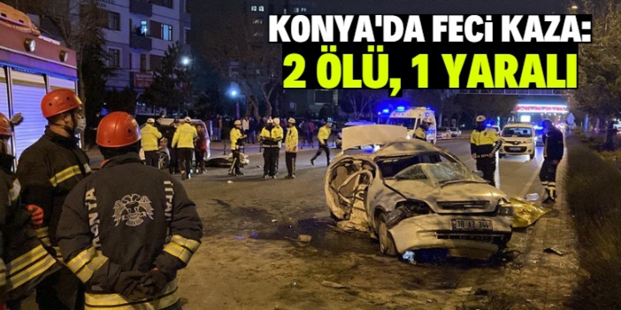 Konya'da otomobil takla attı: 2 ölü, 1 yaralı