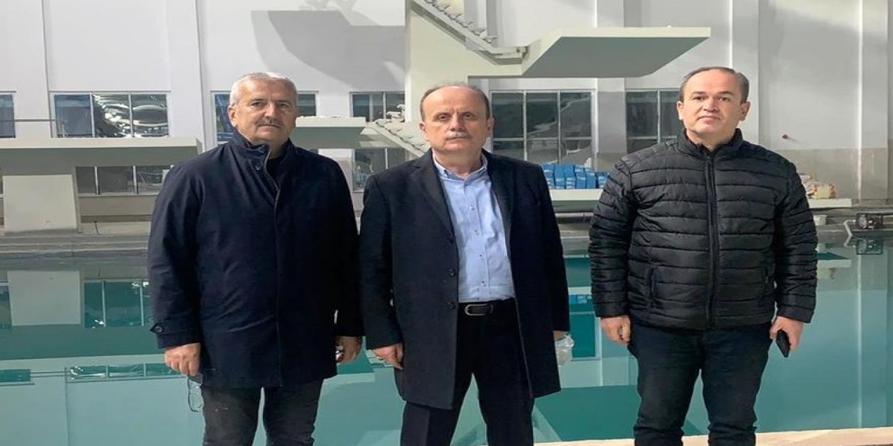 Mehmet Baykan Olimpik havuz inşaatını inceledi
