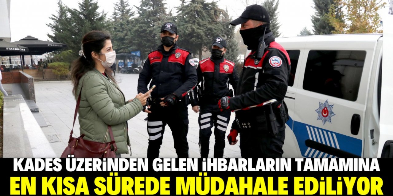 Konya'da polis "KADES"le kadınların imdadına yetişiyor
