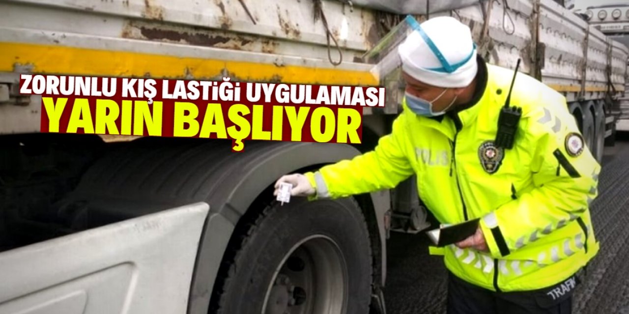 Ticari araçlar için zorunlu kış lastiği uygulaması yarın başlıyor