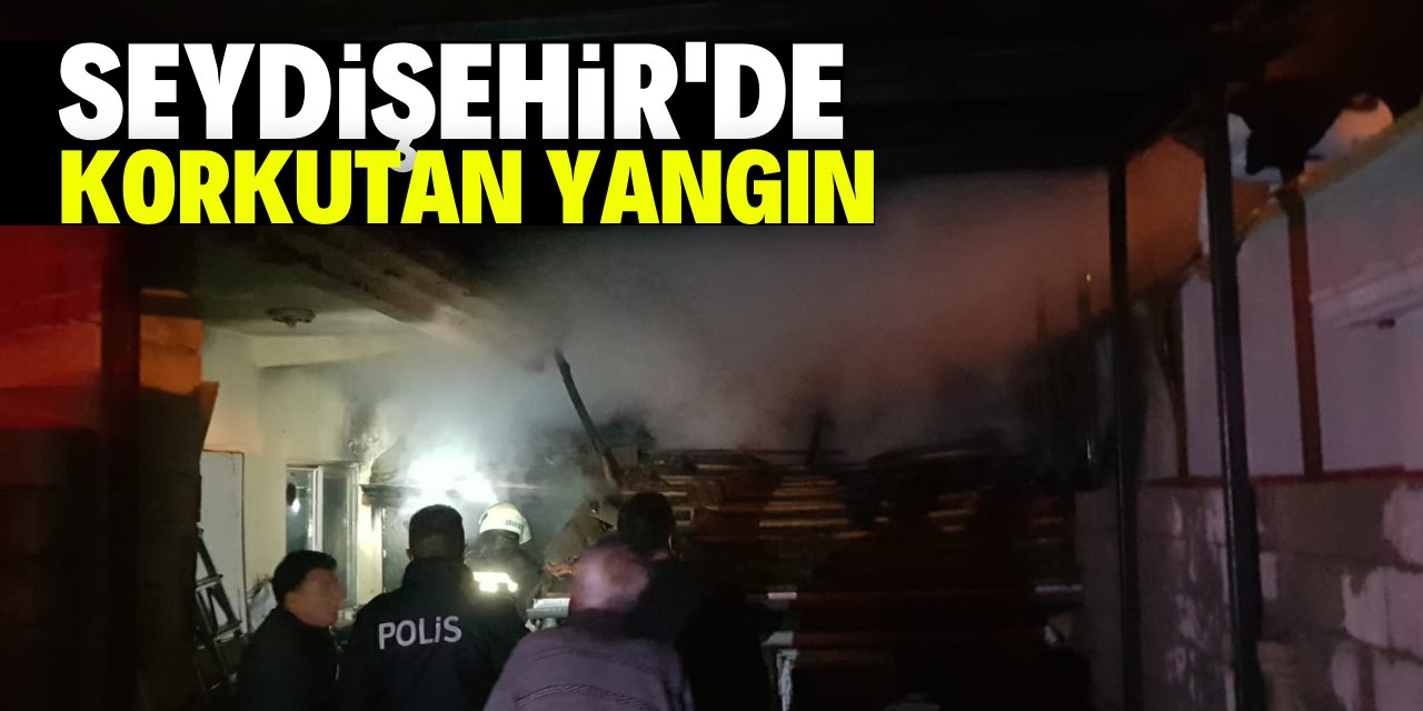 Seydişehir'de çıkan ev yangı itfaiye ekiplerince söndürüldü
