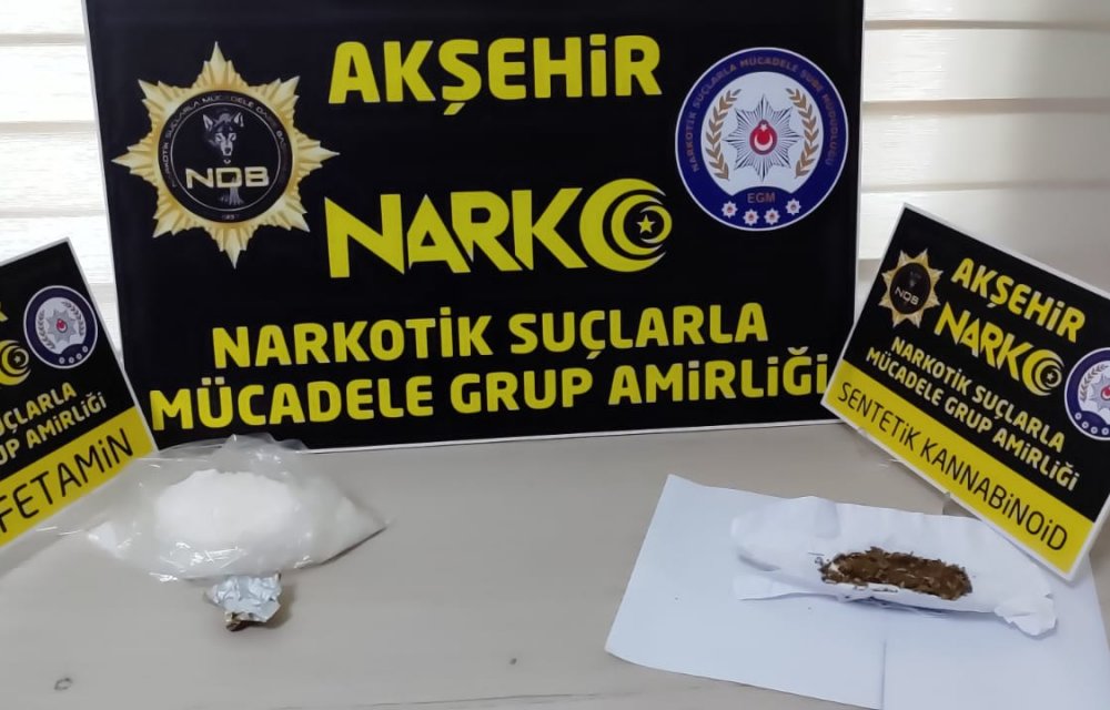 Akşehir'deki uyuşturucu operasyonunda 2 kişi gözaltına alındı