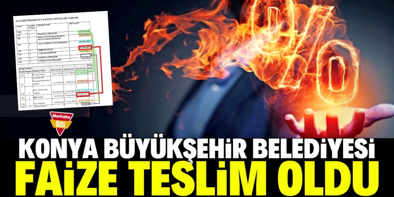 Konya Büyükşehir Belediyesi'nin faiz gideri “Pes” dedirtti!