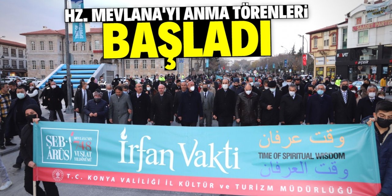 Hz. Mevlana'yı anma törenleri başladı