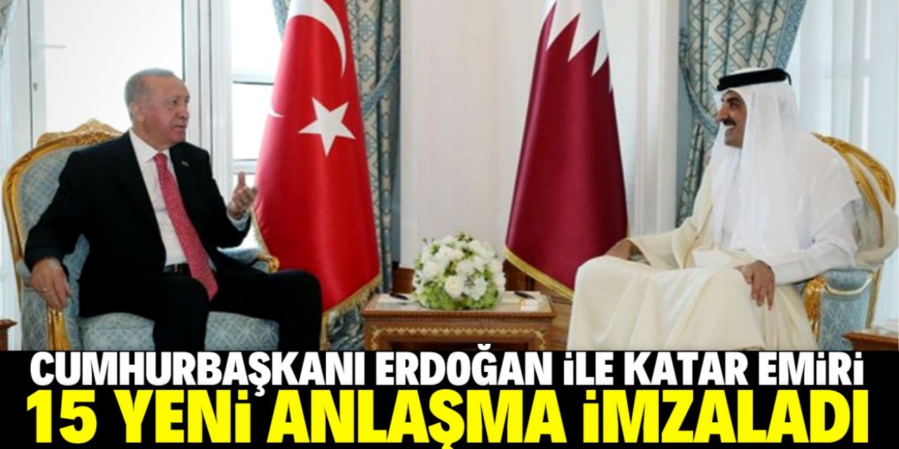 Erdoğan ile Katar Emiri Al Thani 15 yeni anlaşma imzaladı