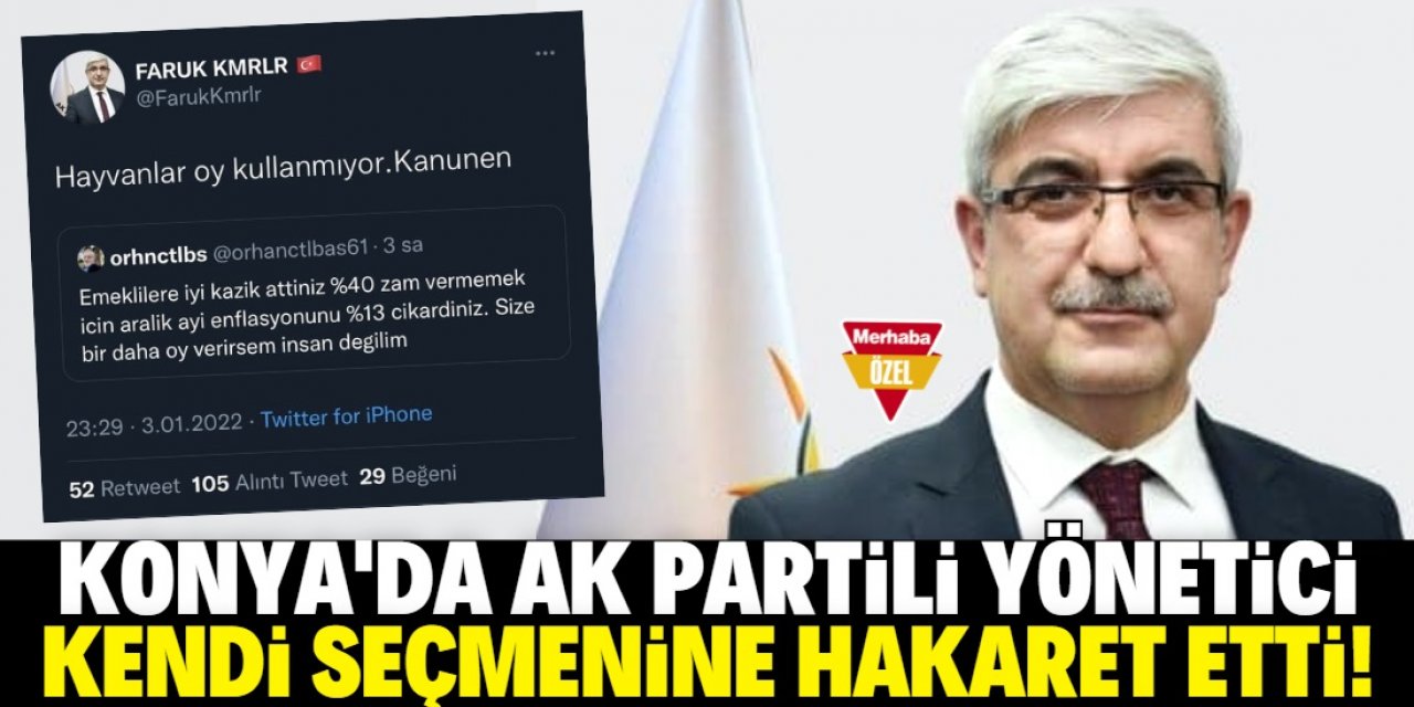 AK Partili yönetici kendi seçmenine hakaret etti!