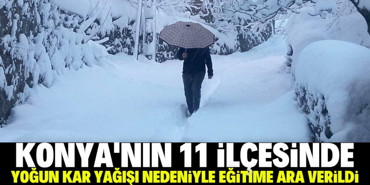 Konya'nın 11 ilçesinde bazı okullarda kar nedeniyle uzaktan eğitim yapılacak
