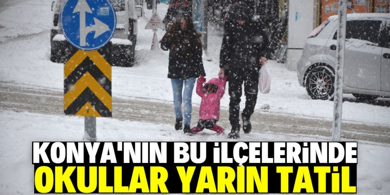 Konya'nın bu ilçelerinde okullar yarın tatil edildi