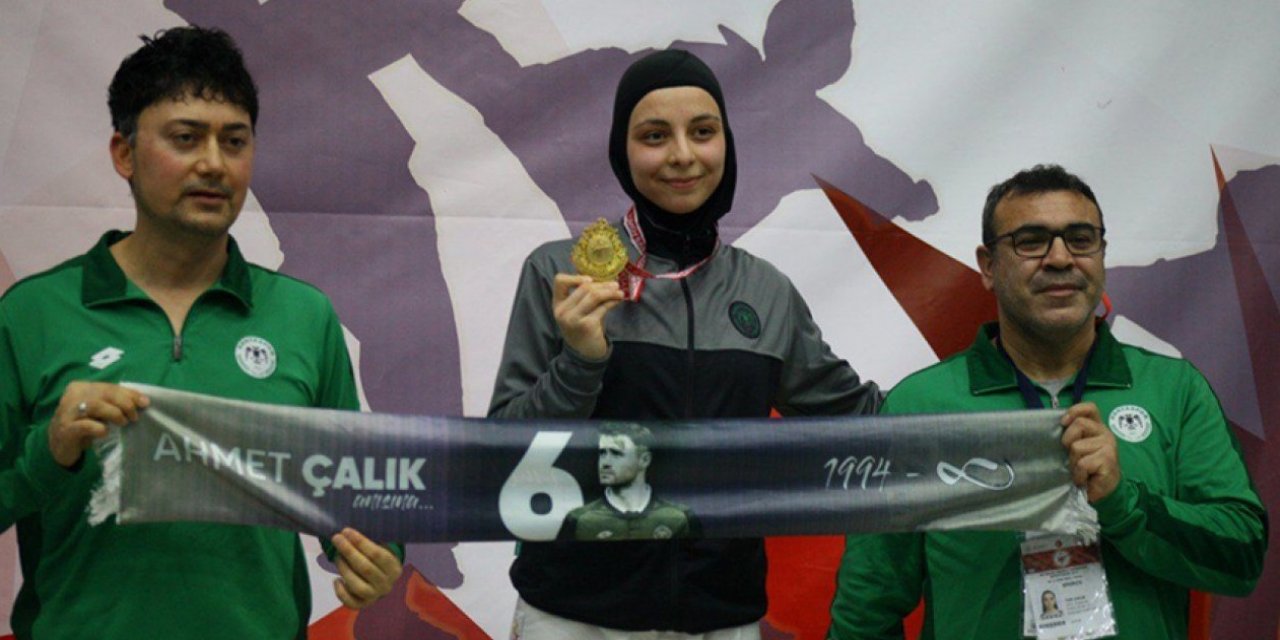 Konyasporlu Saliha Türkiye Şampiyonu oldu