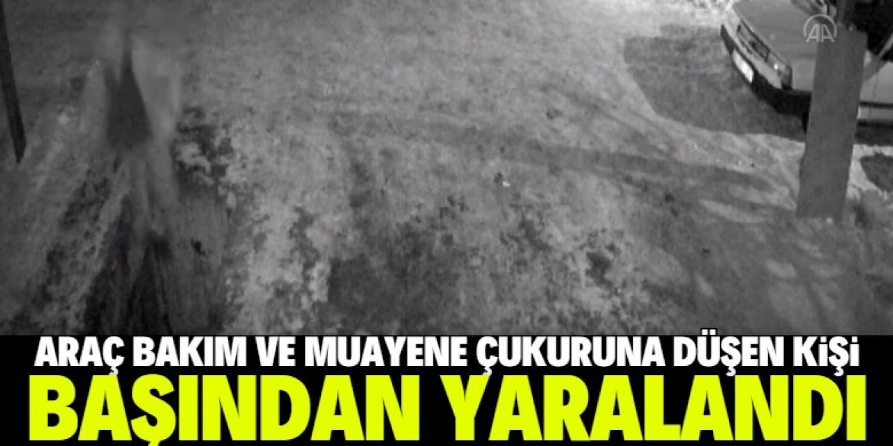 Konya'da bir kişi araç bakım ve muayene çukuruna düştü