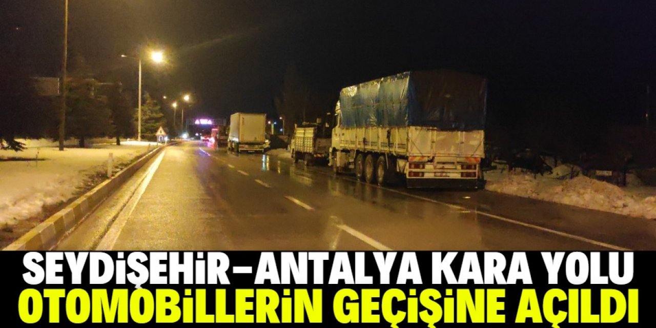 Seydişehir-Antalya kara yolu küçük araçların geçişine açıldı