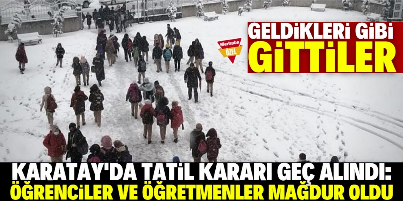 Konya Karatay'da öğrenciler de mağdur oldu öğretmenler de!