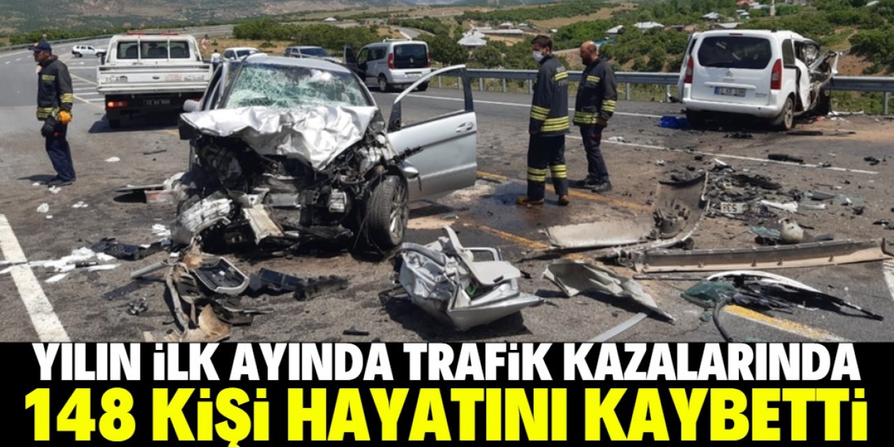 Ocak ayında trafik kazalarında 148 kişi hayatını kaybetti