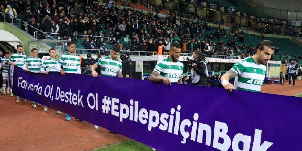 Konyasporlu futbolcular epilepsiye dikkat çekti