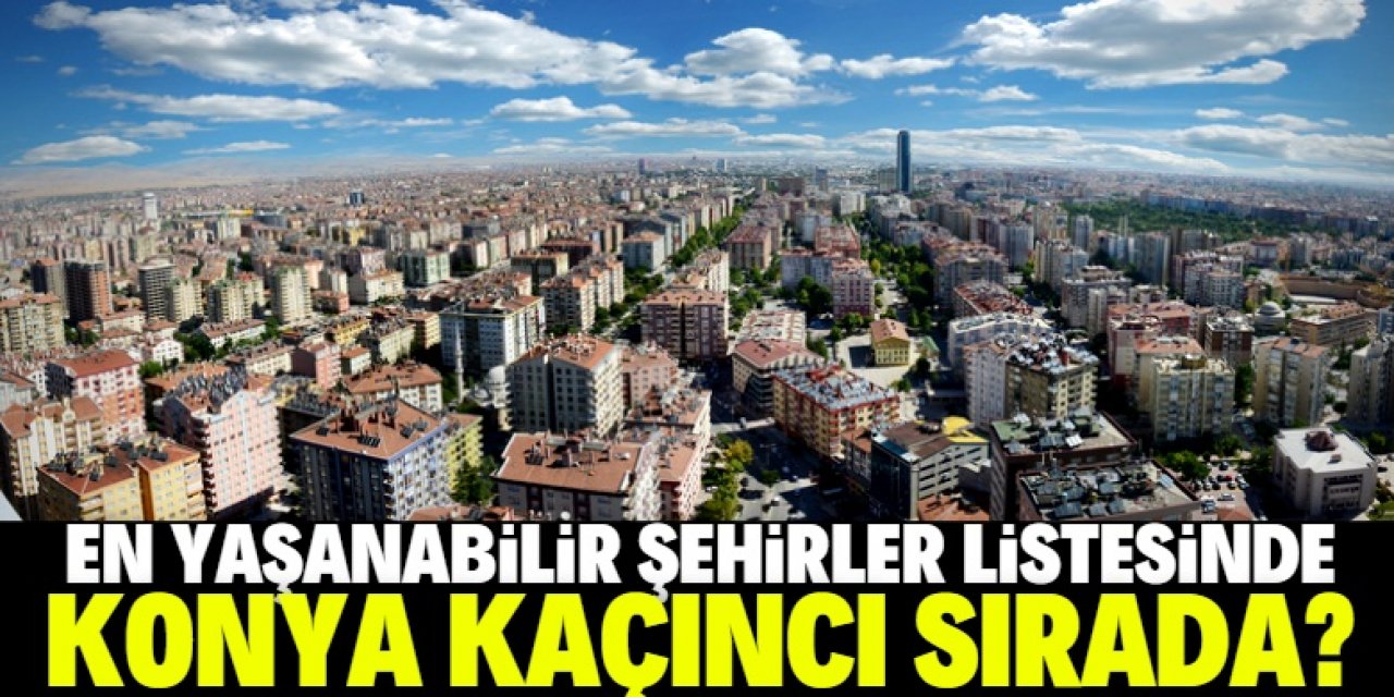 En yaşanabilir şehirler listesinde Konya'nın sırası dikkat çekti