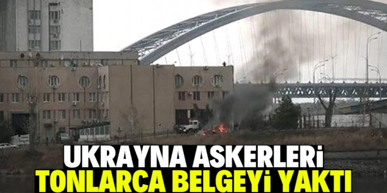 Ukrayna istihbaratının bahçesinde tonlarca belge yakıldı