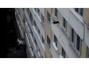 Rusya’da 10. Kattan Atlayan Kedi Dört Ayağı Üzerine Düştü