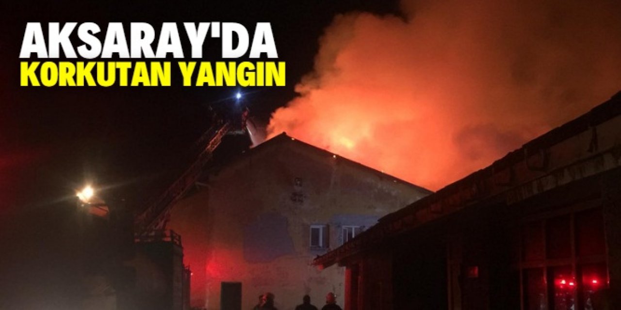 Aksaray'da cezaevinin çatısında çıkan yangın söndürüldü