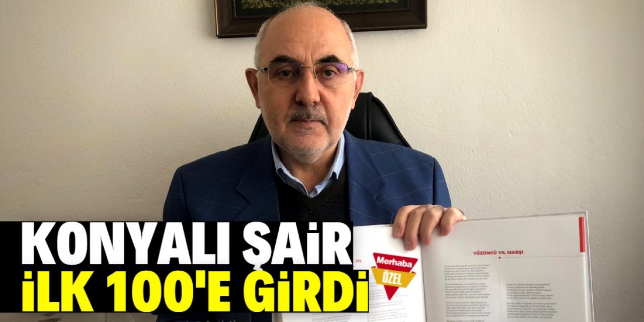 Konyalı şair ilk 100'e girdi