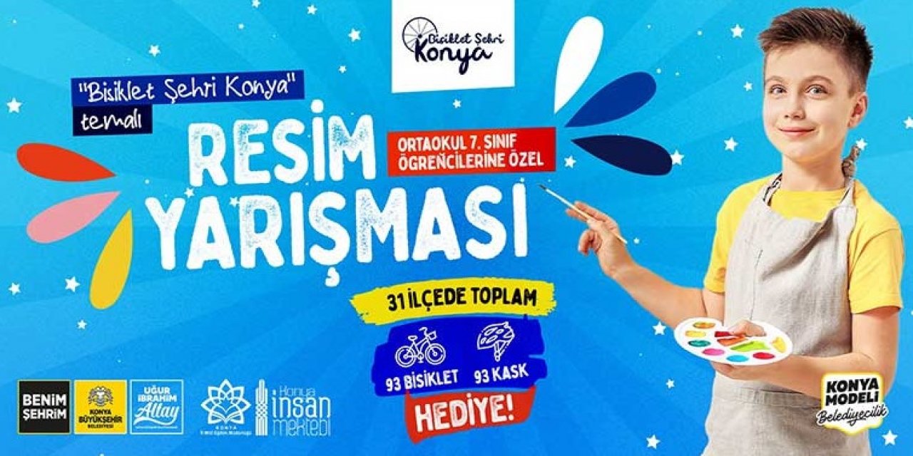 Büyükşehir'den Bisiklet Şehri Konya temalı resim yarışması