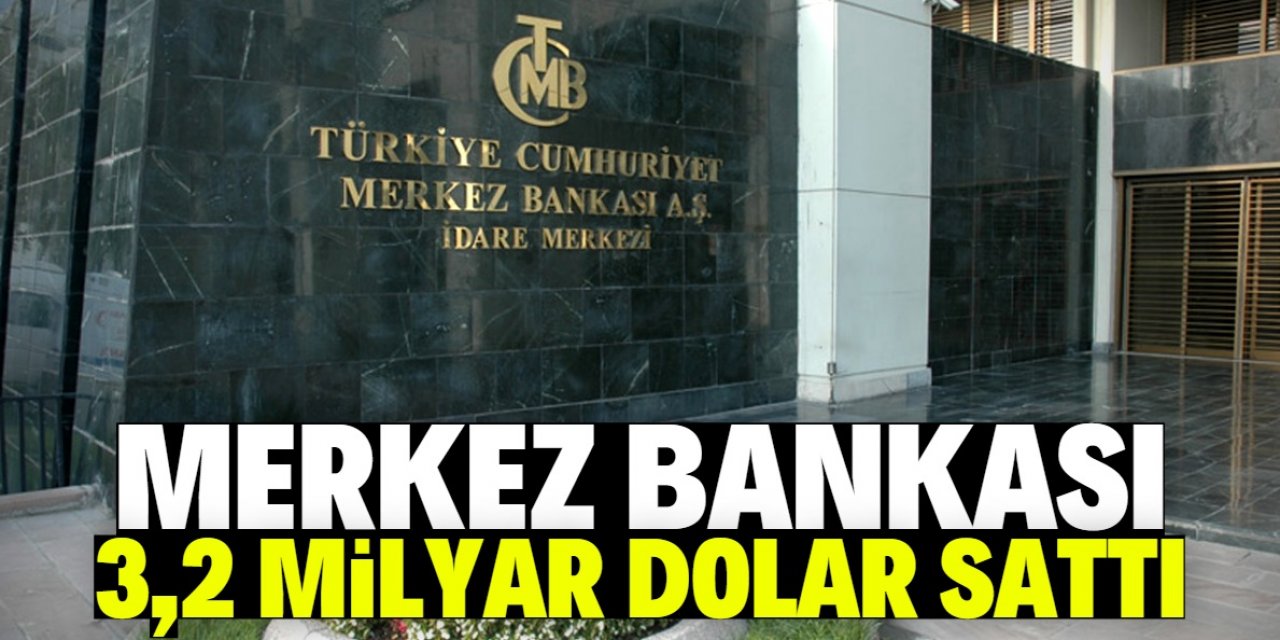 Merkez Bankası 3,2 milyar dolar sattı